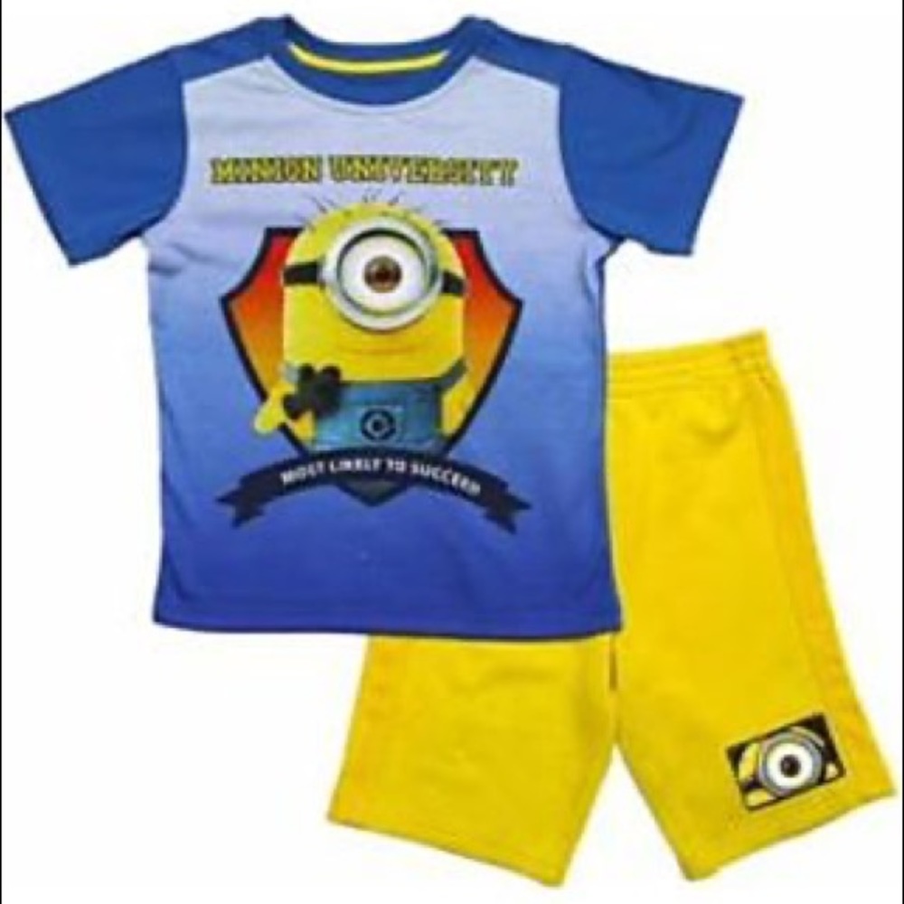 Despicable Me Minions 2 Piece Shirt and Shorts Set